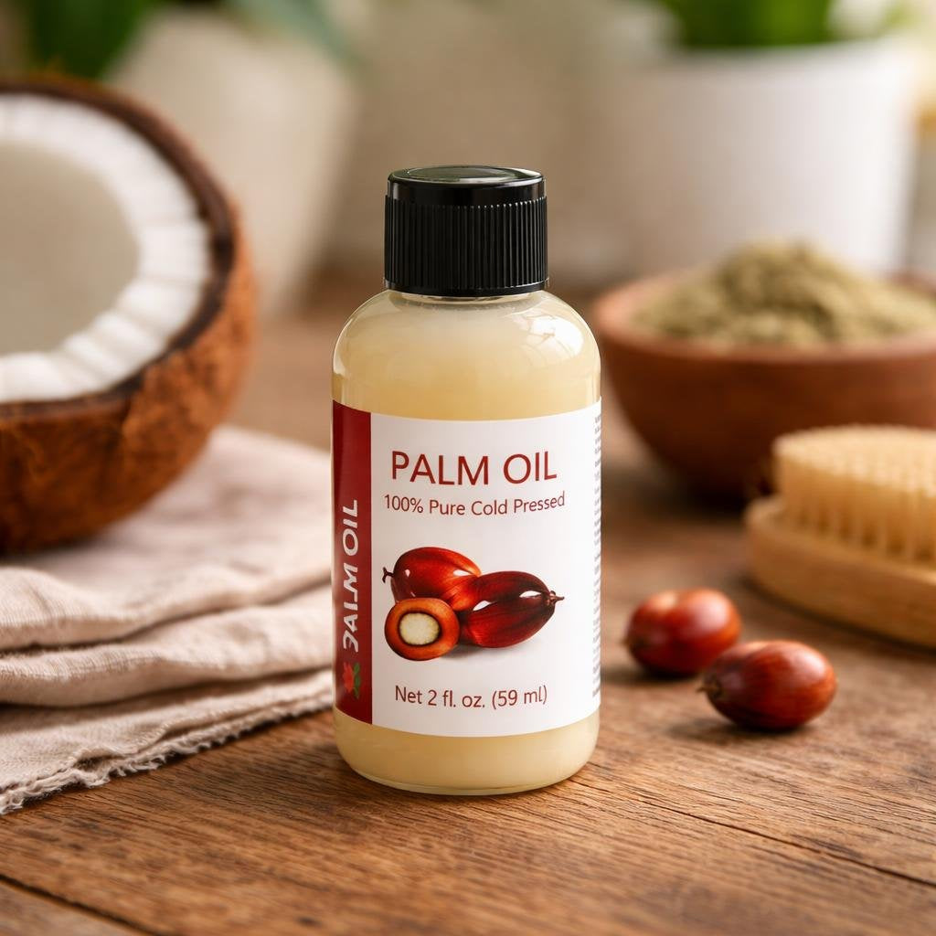 Palm Oil, Pure Carrier Oil (2 Ounces)
