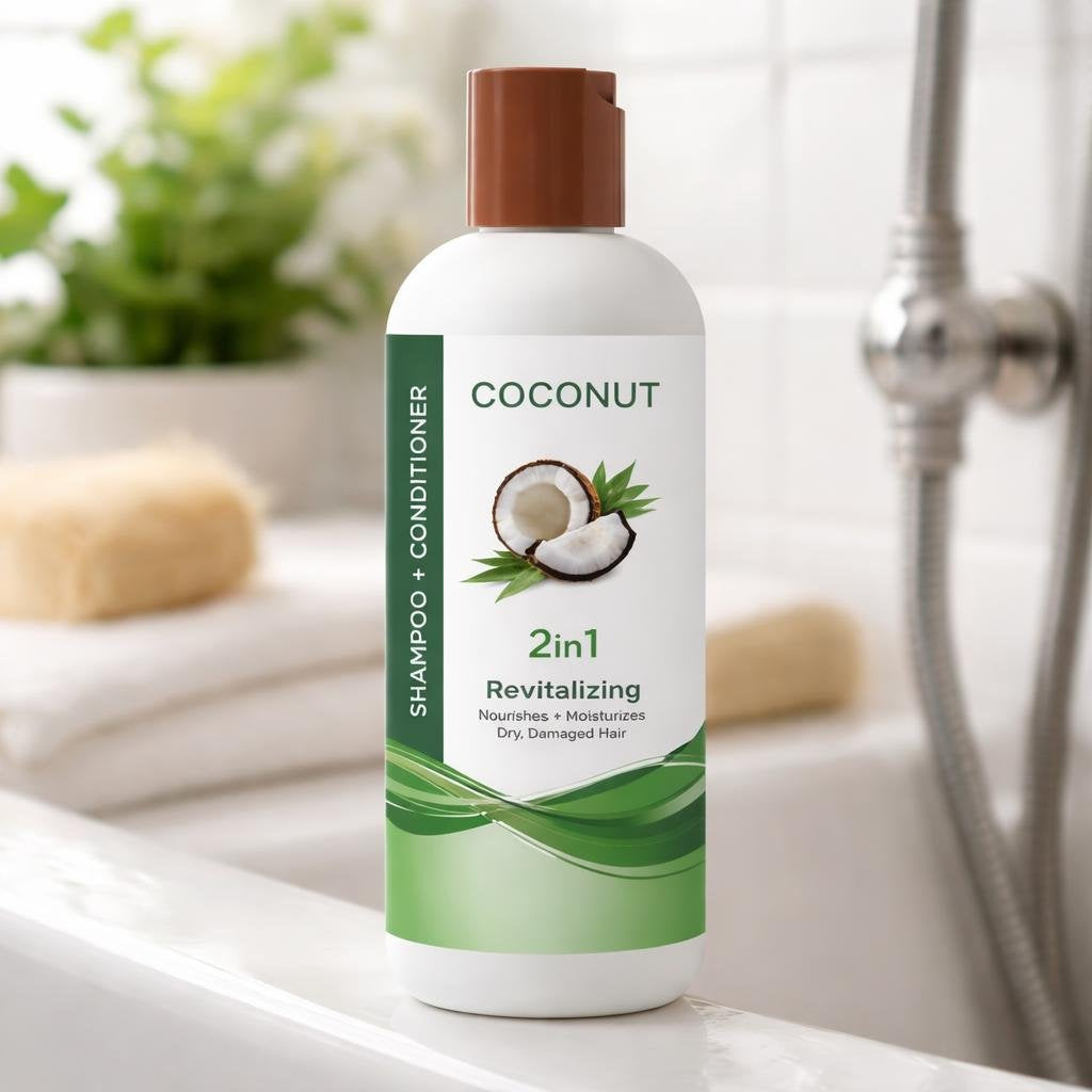 Coconut Shampoo and Conditioner 2 in 1 (16.0 oz)