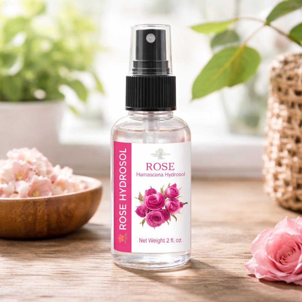 Rose Hydrosol, Floral Water Mist (2 Ounces)