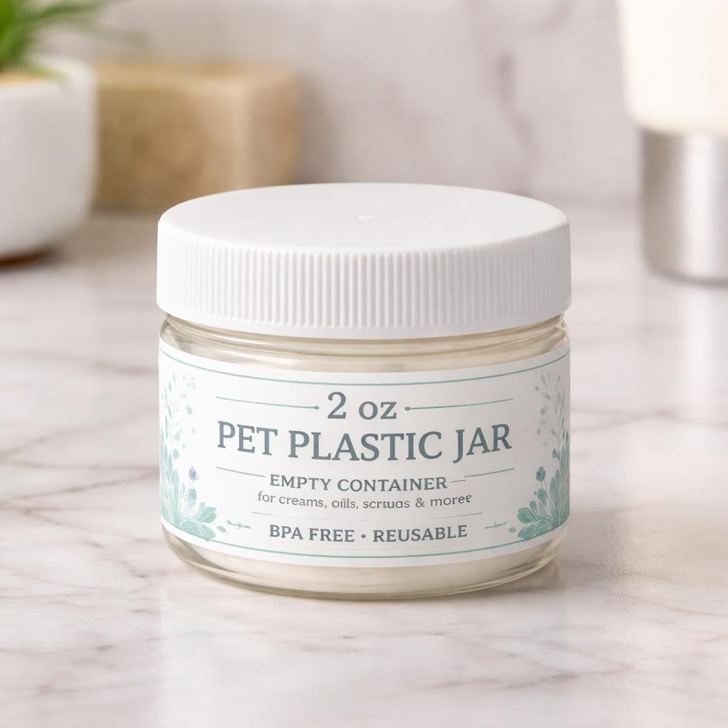 2 oz PET Plastic Jar with Lid (1 Dozen)