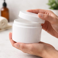 8 oz White Jar with Closure (1 Dozen)