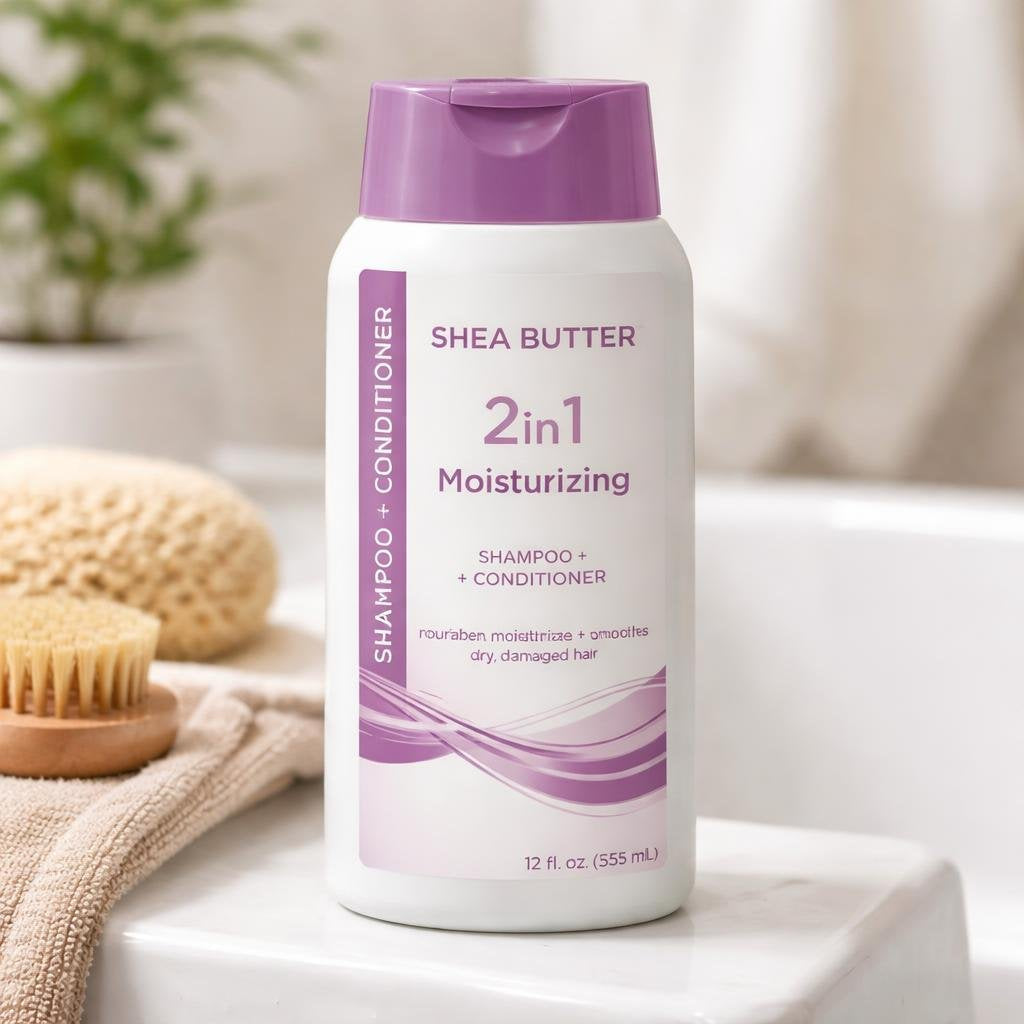 Shea Butter 2 in 1 Moisturizing Shampoo and Conditioner (16.0 oz)