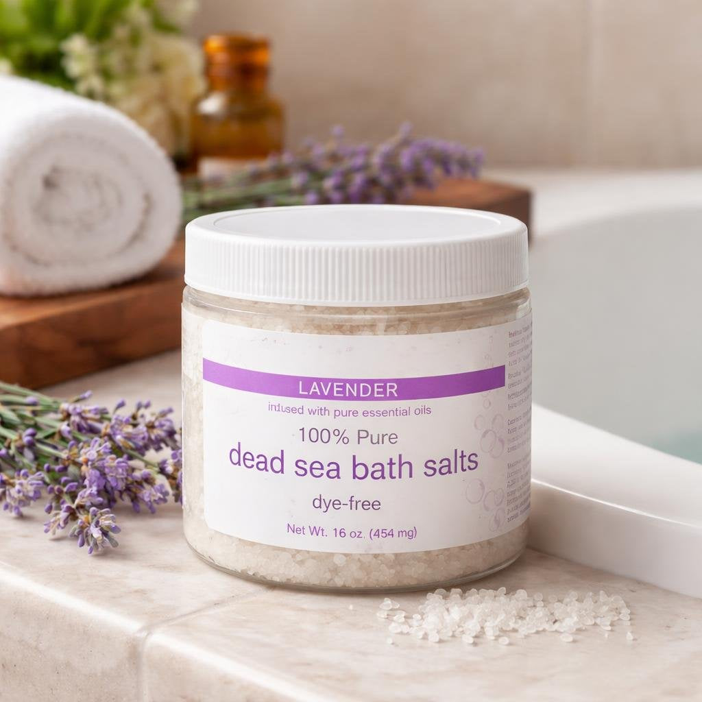 Lavender Dead Sea Bath Salt (1 Pound)