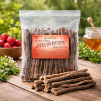Strawberry Licorice Root Chew Sticks (1 Pound)