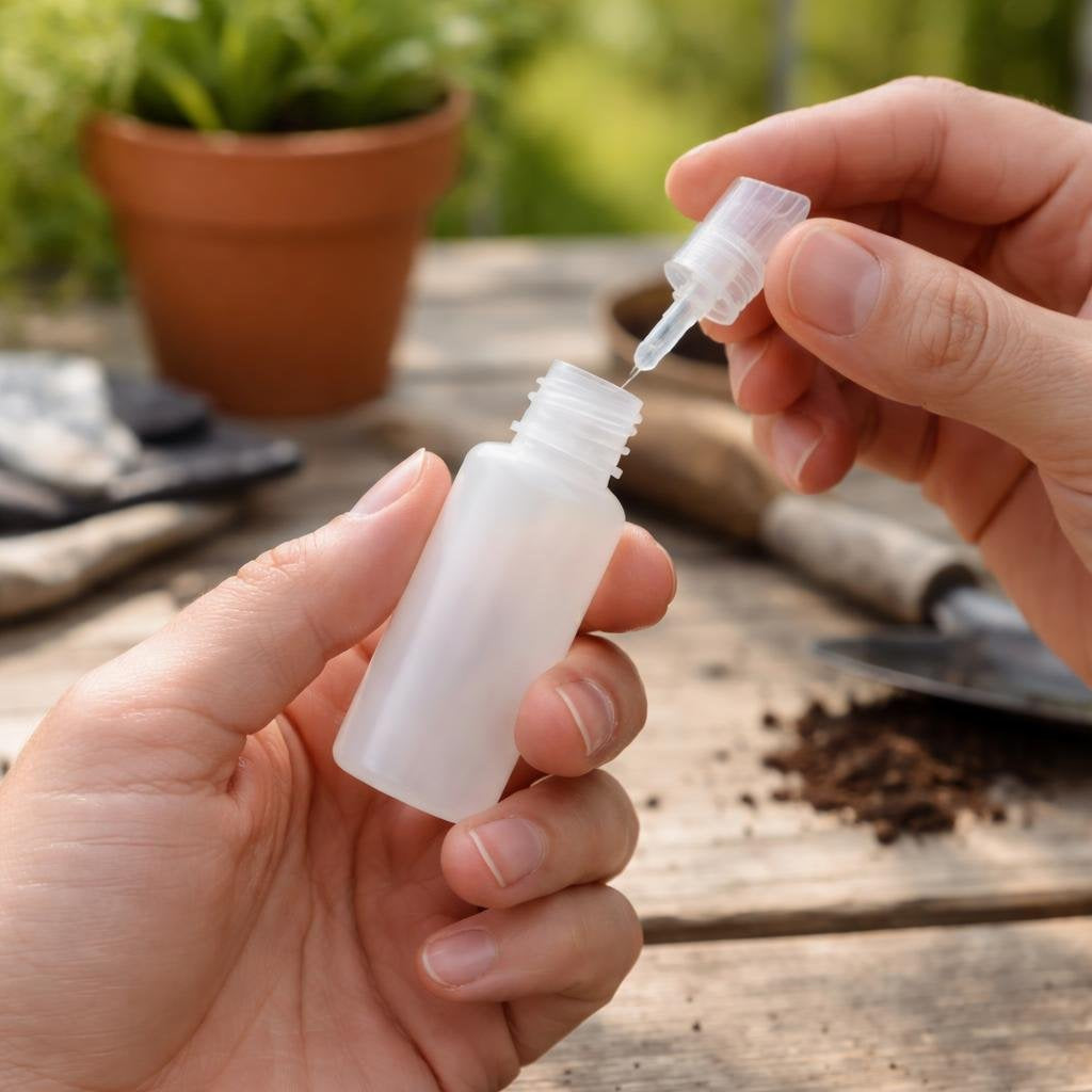 Small 3cc HDPE Plastic Bottles with Plugs (1 Dozen)