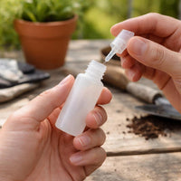 Small 3cc HDPE Plastic Bottles with Plugs (1 Dozen)
