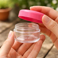 Clear Jar with Pink Cap, 0.15 oz (1 Gross, 144 Pieces)