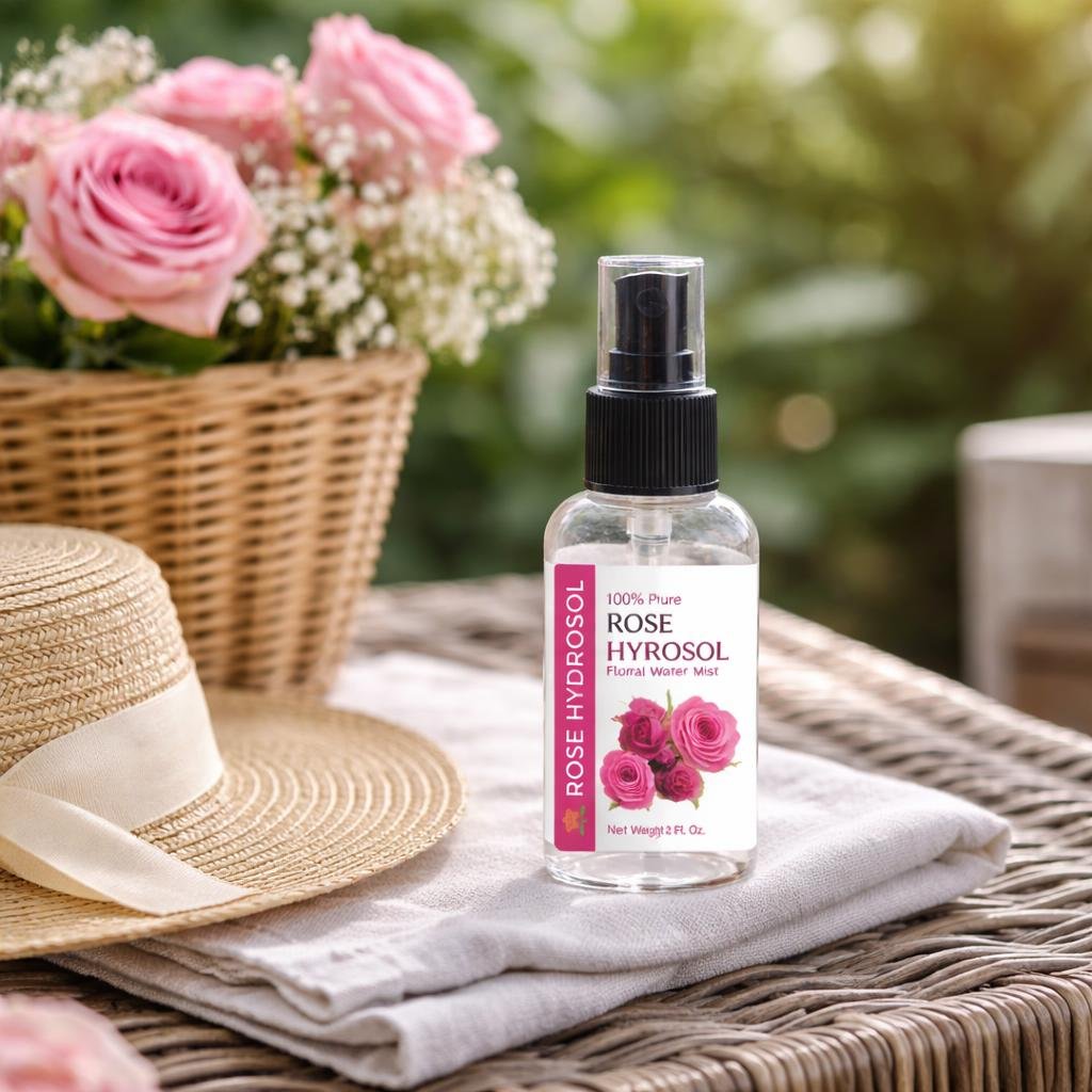 Rose Hydrosol, Floral Water Mist (2 Ounces)