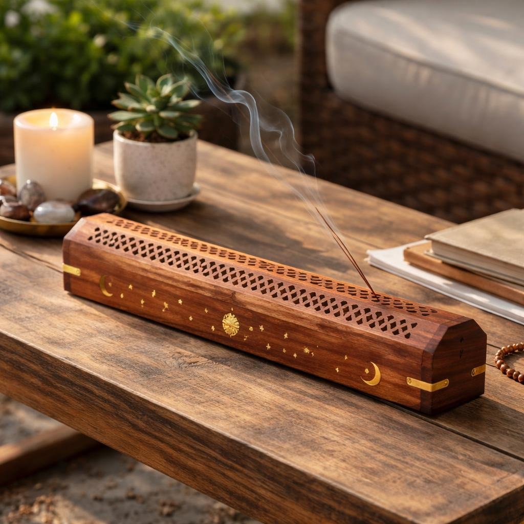 Hollow Coffin Incense Holder, 19 Inch (1.2 lb)