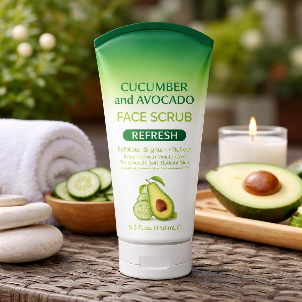 Facial Scrub, Cucumber and Avocado (8.0 oz)
