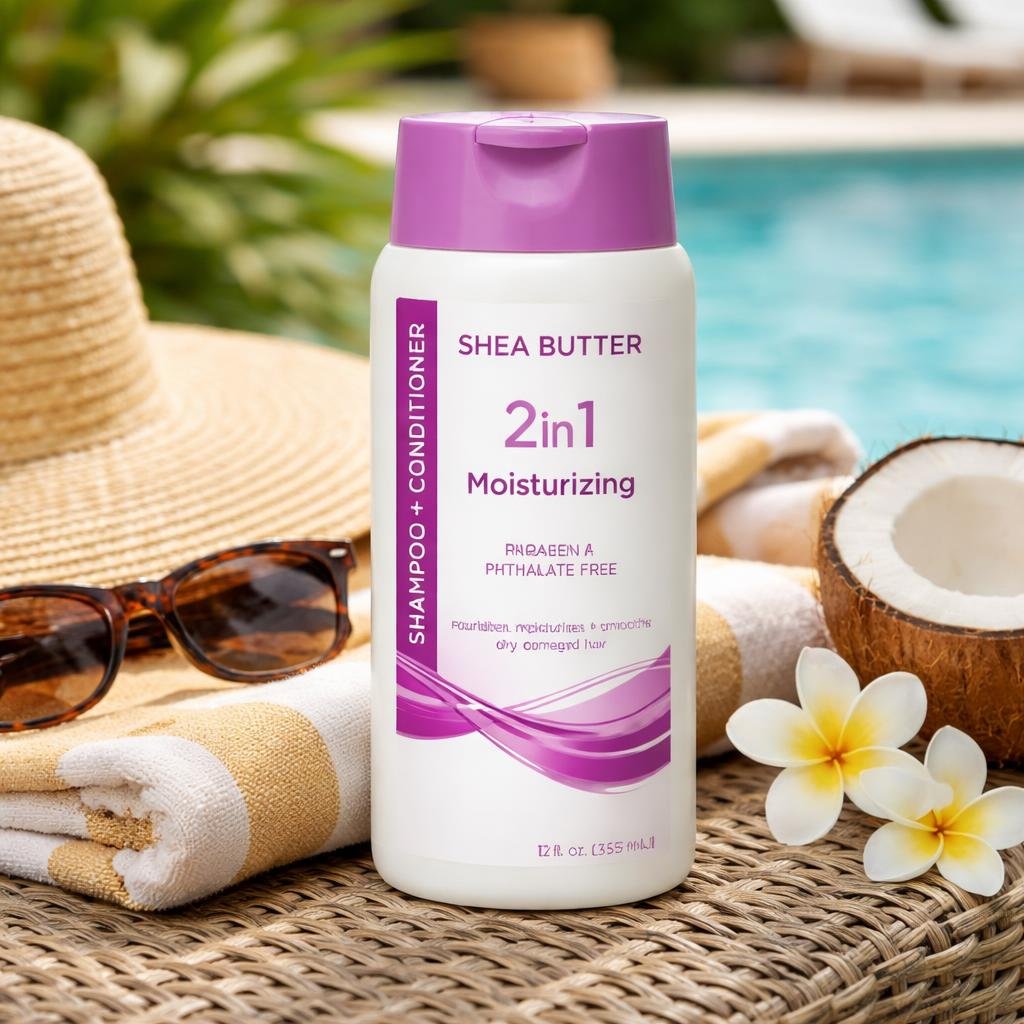 Shea Butter 2 in 1 Moisturizing Shampoo and Conditioner (16.0 oz)