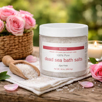 Rose Bath Salt, Dead Sea (1 Pound)
