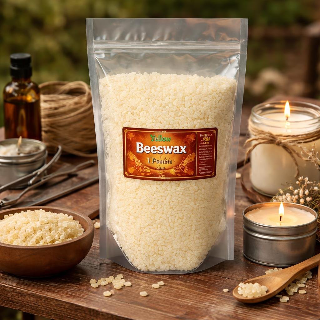 Natural Yellow Beeswax (1 Pound)