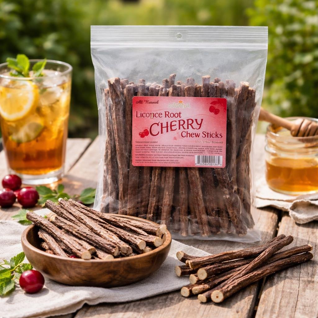 Cherry Licorice Root Chew Sticks (1 Pound)