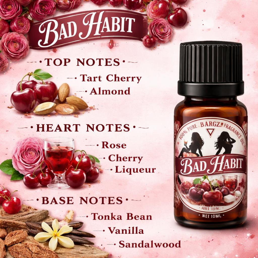 Bargz Bad Habit Fragrance Oil (Inspired by Lost Cherry by Tom Ford)