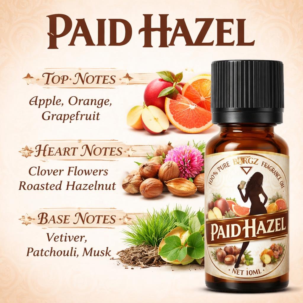 Bargz Paid Hazel Fragrance Oil (Inspired by Paco Rabanne 1 Million Lucky)