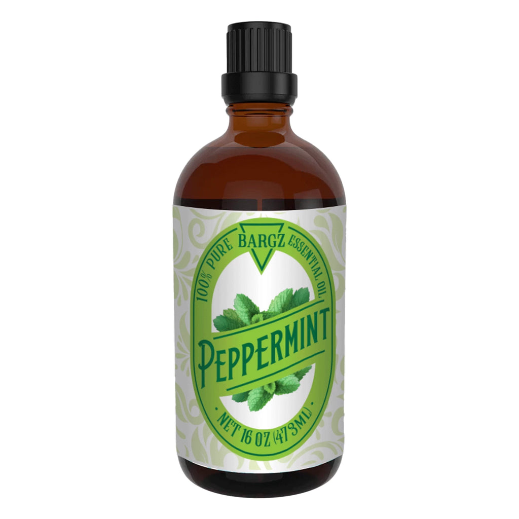 Bargz Peppermint Essential Oil 10ml Glass Amber Bottle - Pure and Natural French Oil for Diffuser, Hair Growth Skin 0.33 Fluid Ounces