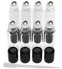 8 Pack - Essential Oil Roller Bottles [Metal Chrome Roller Ball] 10ml Refillable Glass Color Roll On for Fragrance Essential Oil (Clear Color) Oil BargzOils 