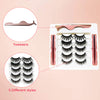 Cosprof 10 Pcs Magnetic False Eyelashes Lashes with Magnetic Lliquid Eyeliner Kit 5 Pair