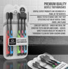 5 Pack Colorful Charcoal Toothbrush [GENTLE SOFT] Slim Teeth Head Whitening Brush for Adults & Children [FAMILY PACK] - Ultra Soft Medium Tip Bristles Multi Colour