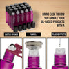 20 Pack - Essential Oil Roller Bottles [Metal Chrome Roller Ball] FREE Plastic Pippette, Funnel and Bottle Opener Refillable Glass Color Roll On for Fragrance Essential Oil - 10 ml 1/3 oz (Purple) Oil BargzOils 