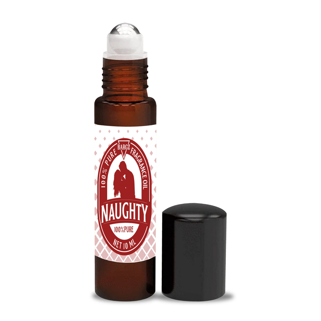 Bargz NAUGHTY Fragrance Oil for Men- Premium Grade Perfume Oil, Sweet Floral Scent Essential Oils in Glass Amber Bottle