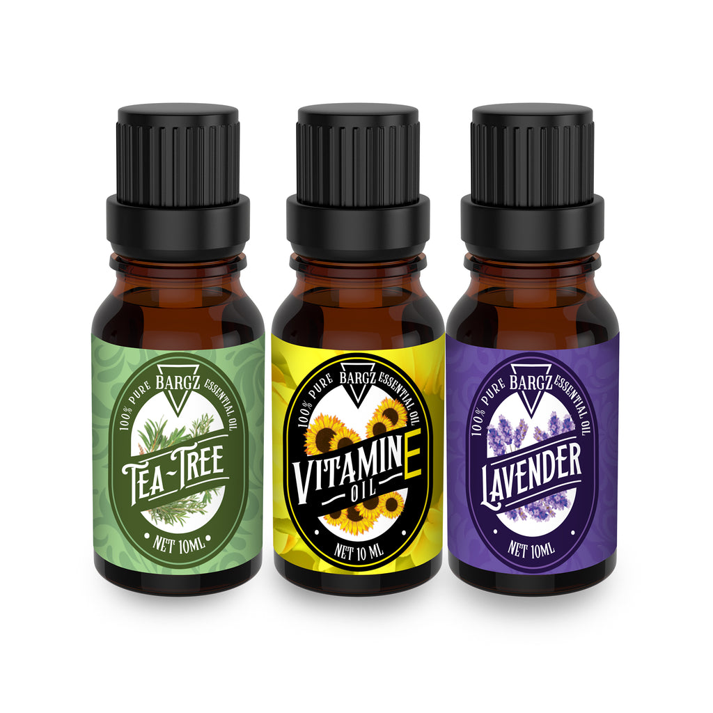 DIY Essential Oil Hand Sanitizer Kit (10 ml Tea Tree Essential Oil, Vitamin E Essential Oil, Lavender Essential Oil)