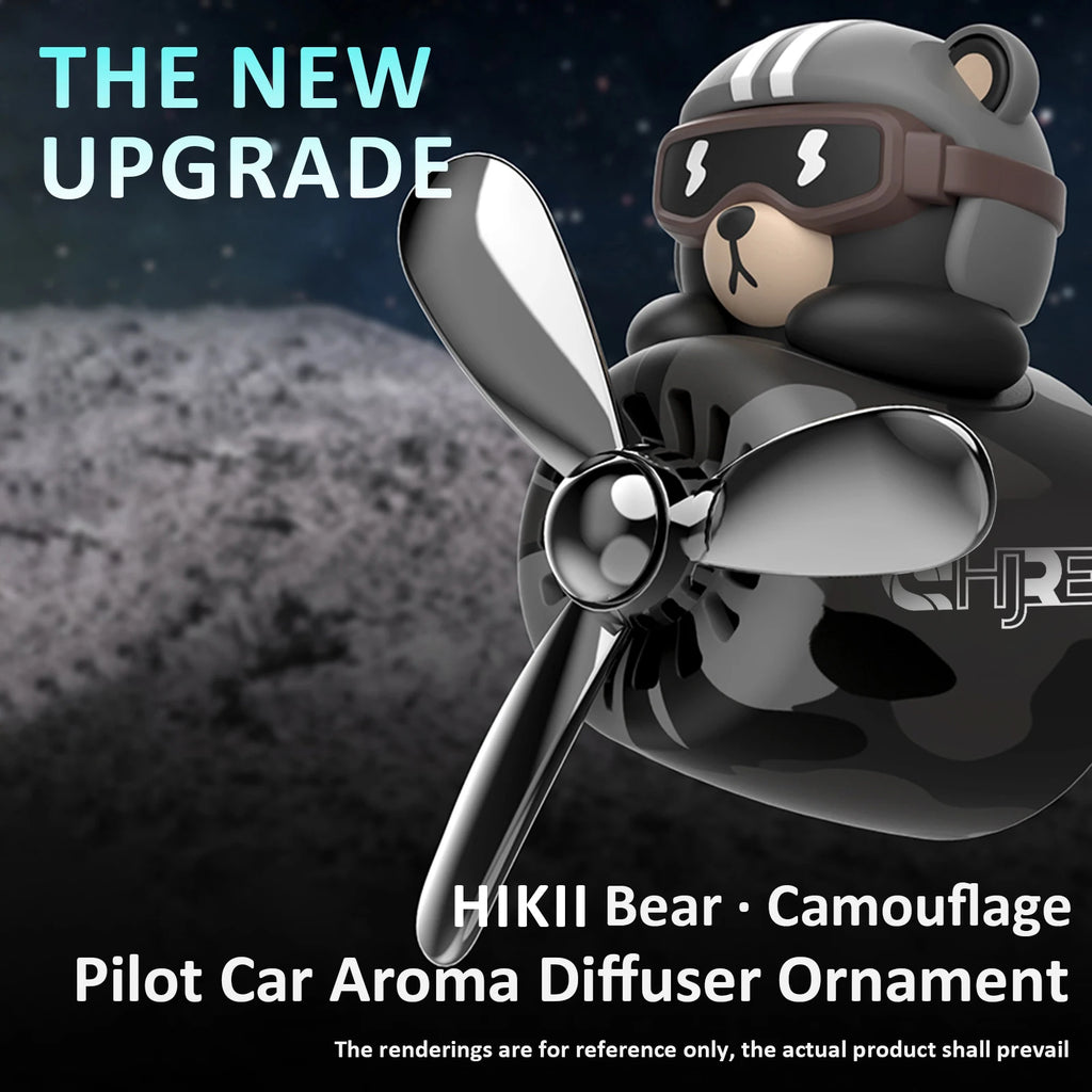 Cute Bear Pilot Cartoon Car Air Freshener