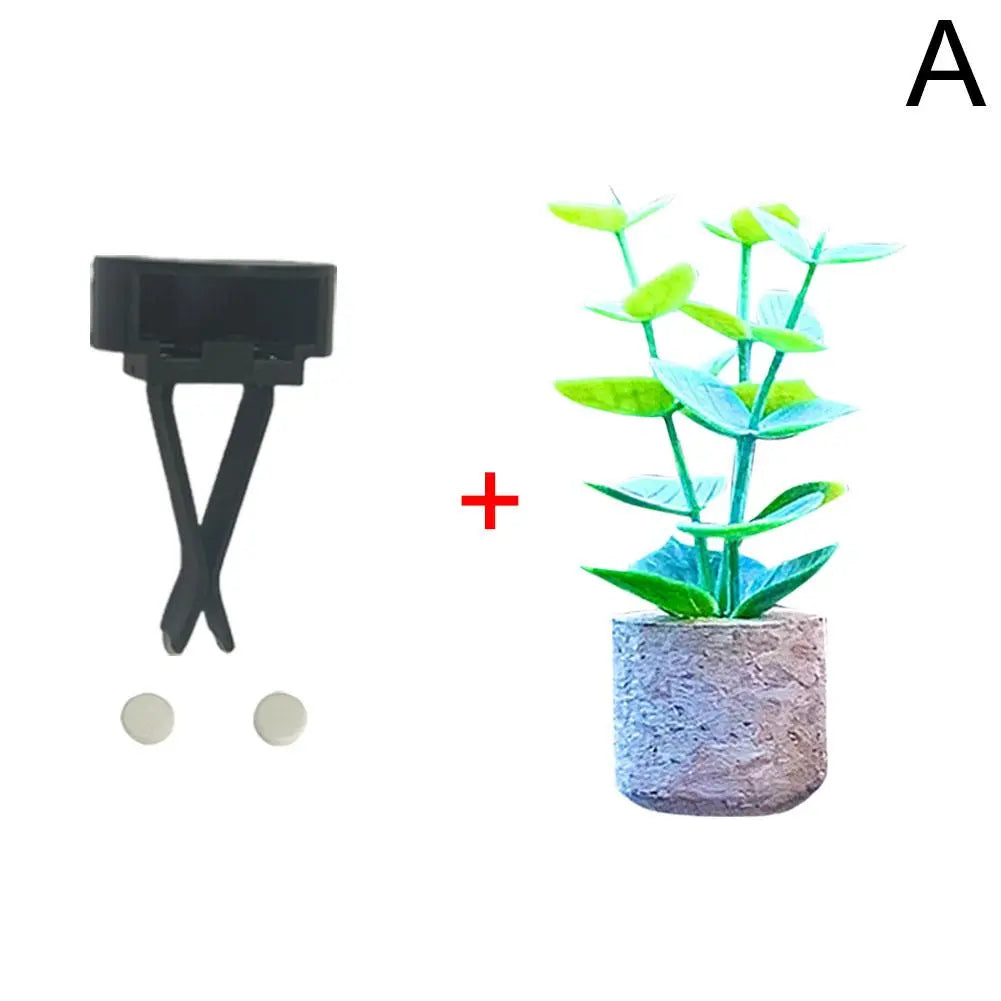 Car Diffuser Artificial Plants Shape Clip