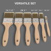 6 Pack Paint Brushes Set [Wood Handle] Brush for Wall Painting & Canvas [High Grade]
