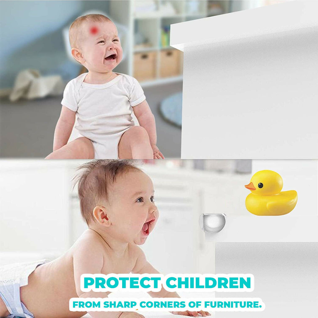 Tiny Patrol 24 Baby Caring Corner Guards Baby Proofing [Safer Environment and Peace of Mind] Edge Furniture Protector - Easy Set-up 3M Stickers for Tables, Chairs, Cabinets [Baby Safety]