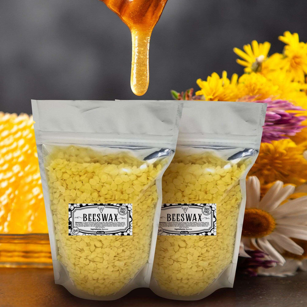 Beeswax 100% Pure Organic Pastilles Beads for Skin Care and Cosmetics - Yellow BargzOils 