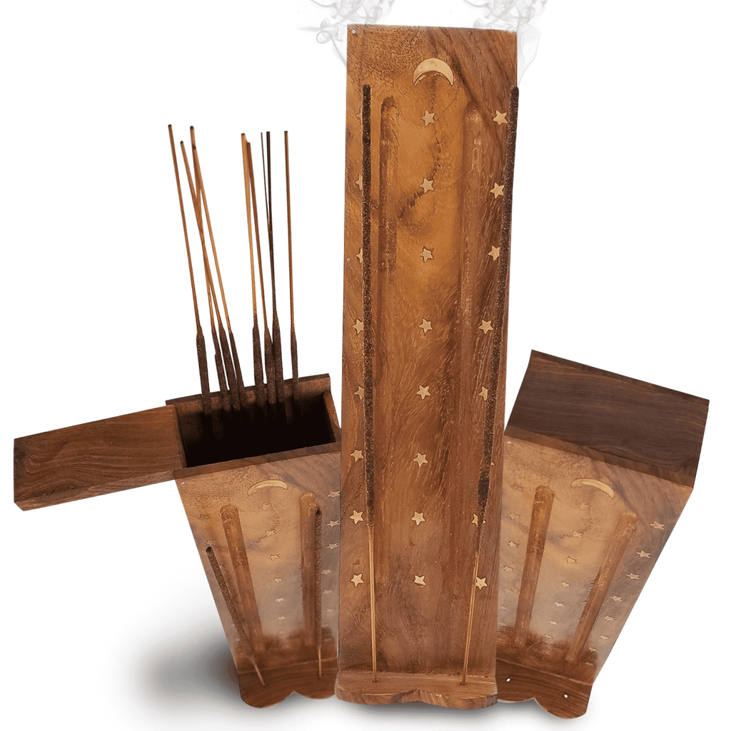 Incense Stick Holder. Adorable Way To Hold Your Incense And Brighten Your Life. With Storage Compartment (H-103) Incense Holder BargzOils 