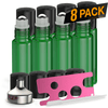 Essential Oil Roller Bottles [Green Bottle] Oil BargzOils 8 -Pack 