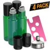 Essential Oil Roller Bottles [Green Bottle] Oil BargzOils 4 -Pack 